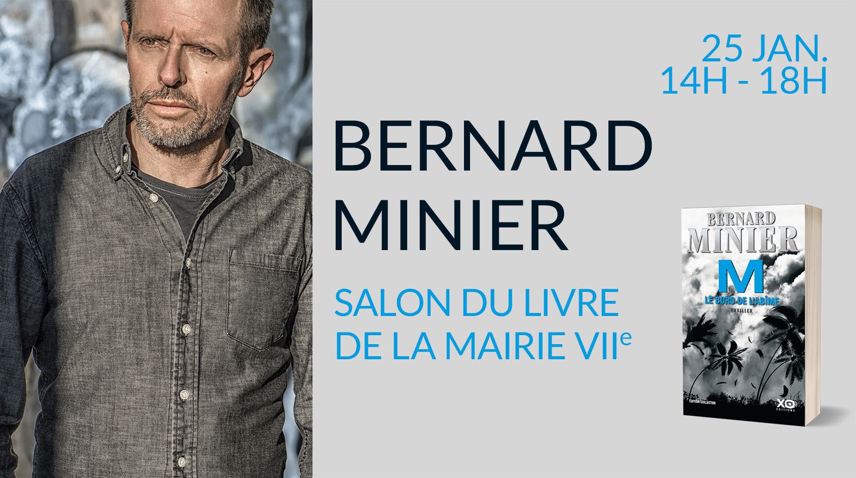 BERNARD MINIER INVITÉ D'HONNEUR AU SALON DU LIVRE DE LA MAIRIE DU 7E (PARIS)