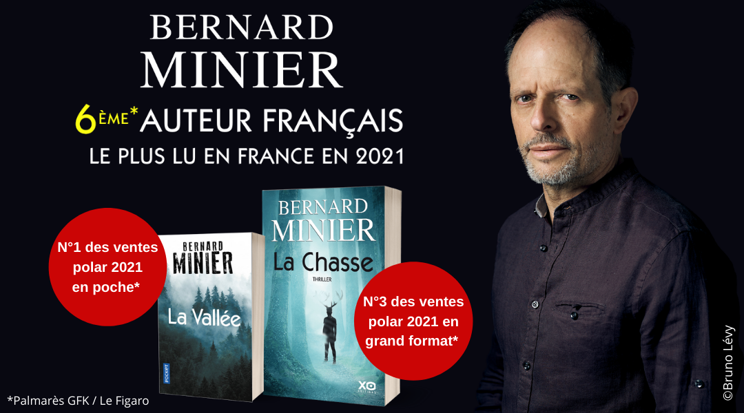Bernard Minier dans le top 10 des auteurs les plus lus en France en 2021